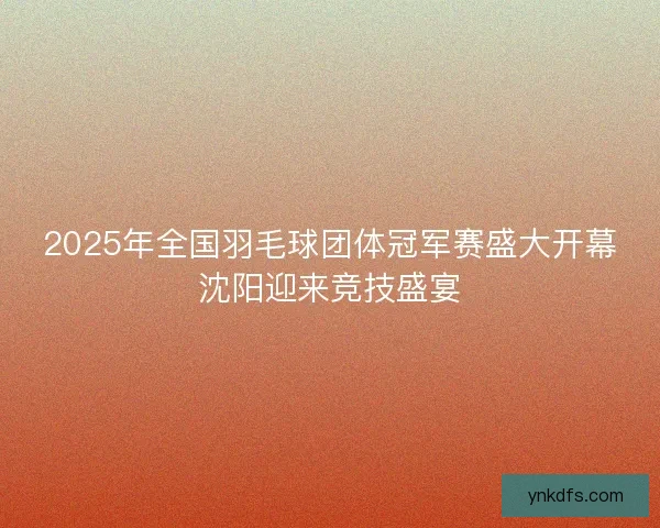 2025年全国羽毛球团体冠军赛盛大开幕沈阳迎来竞技盛宴