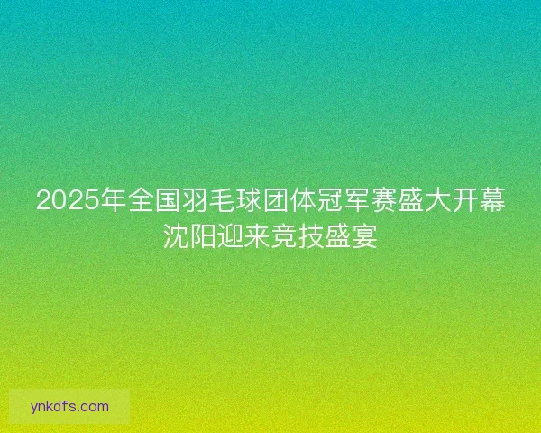 2025年全国羽毛球团体冠军赛盛大开幕沈阳迎来竞技盛宴