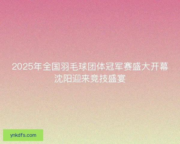 2025年全国羽毛球团体冠军赛盛大开幕沈阳迎来竞技盛宴