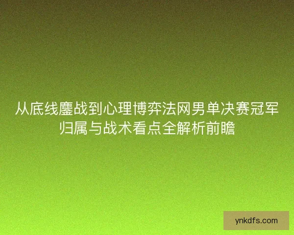 从底线鏖战到心理博弈法网男单决赛冠军归属与战术看点全解析前瞻